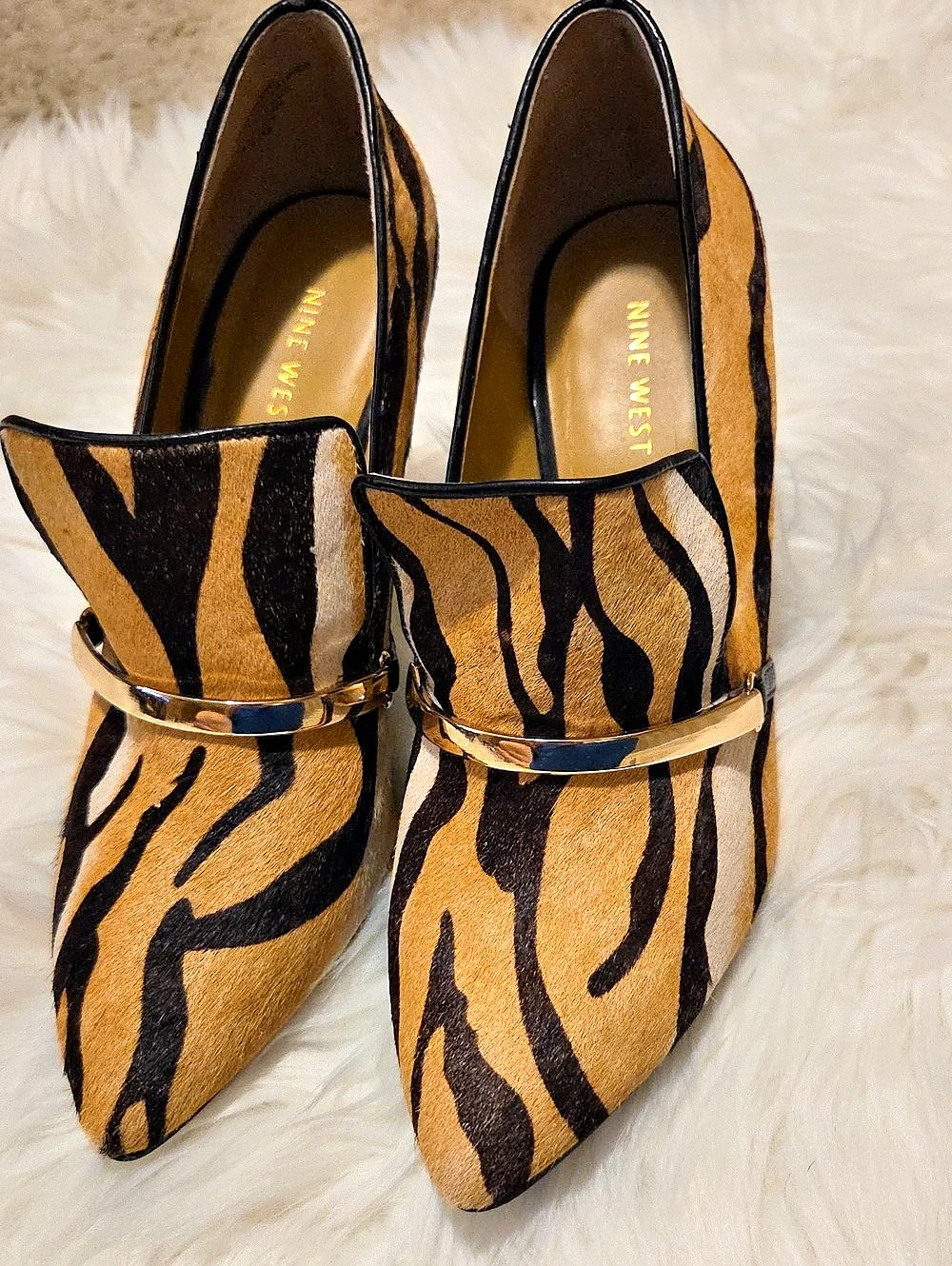 Nine West Animal Print Pointed-Toe Heels